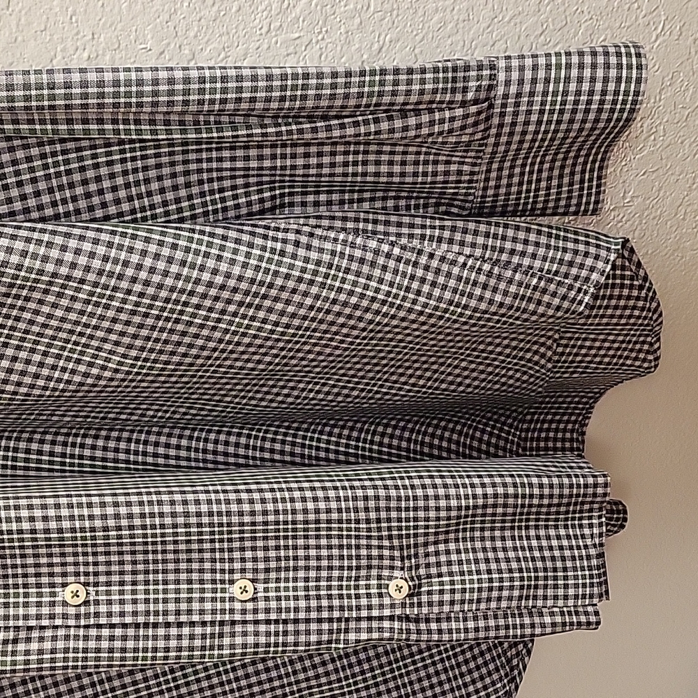 Peter Millar Button-Down - Green - Large - image 7